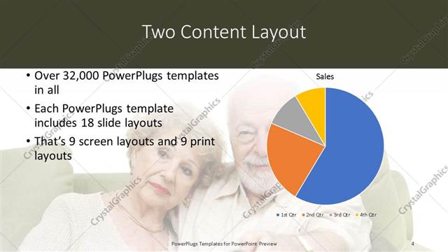 Two Content presentation slide layout