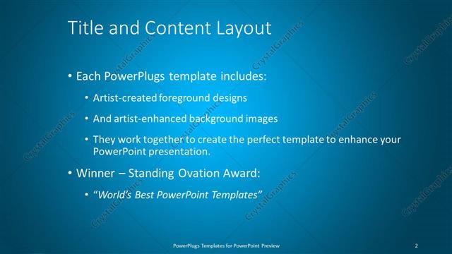 Title and Content presentation slide layout