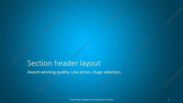 Section Header presentation slide layout