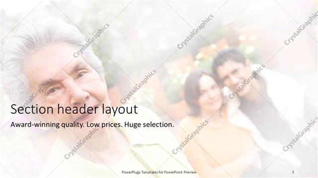 Section Header presentation slide layout