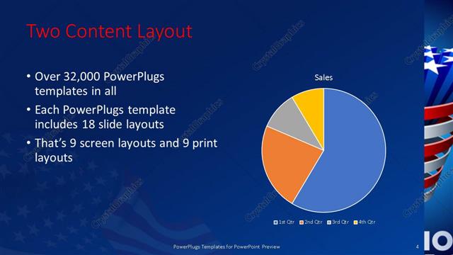 Two Content presentation slide layout