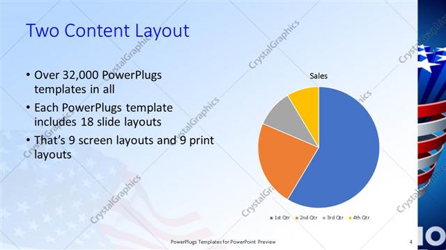 Two Content presentation slide layout