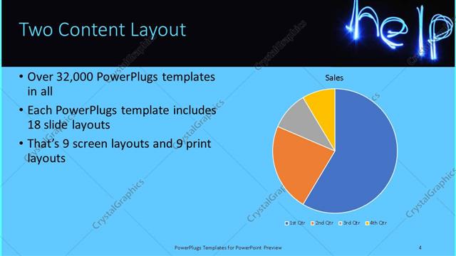Two Content presentation slide layout