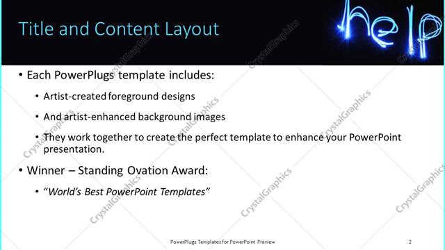Title and Content presentation slide layout