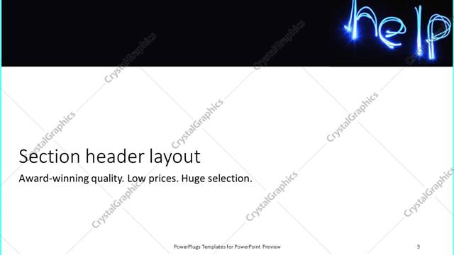 Section Header presentation slide layout