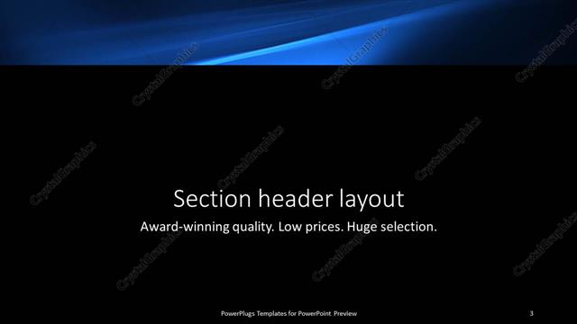 Section Header presentation slide layout
