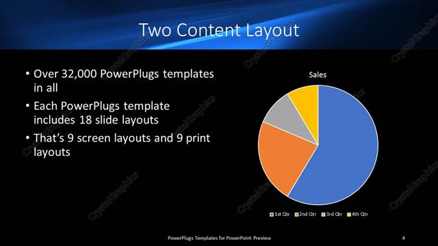 Two Content presentation slide layout