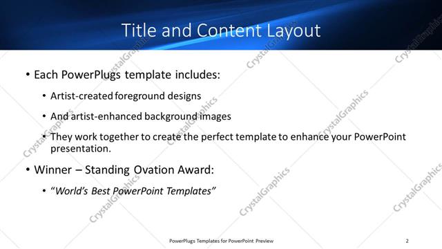 Title and Content presentation slide layout