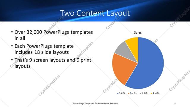Two Content presentation slide layout