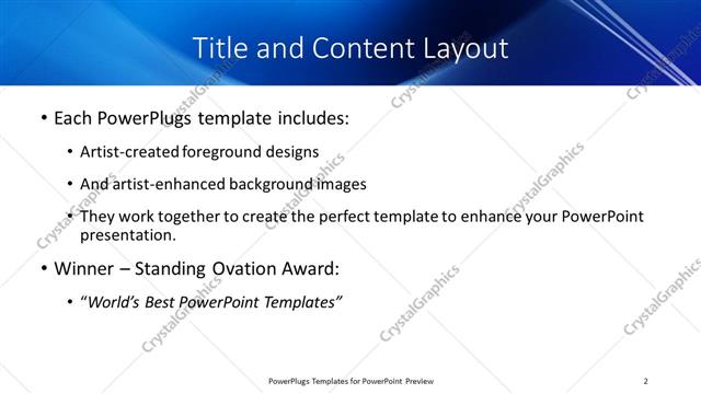 Title and Content presentation slide layout