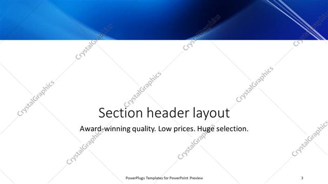 Section Header presentation slide layout