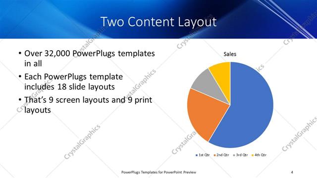 Two Content presentation slide layout
