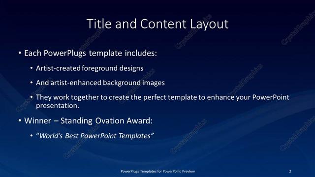 Title and Content presentation slide layout