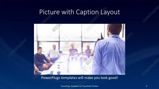 Picture with Caption presentation slide layout