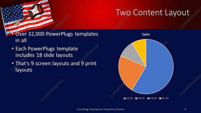 Two Content presentation slide layout