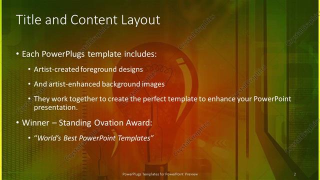 Title and Content presentation slide layout