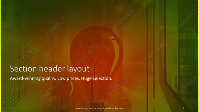 Section Header presentation slide layout