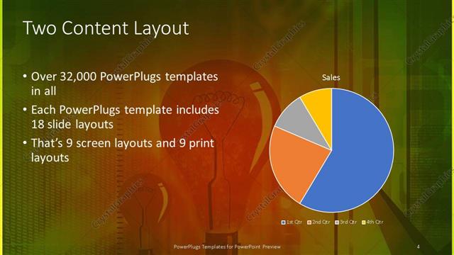 Two Content presentation slide layout