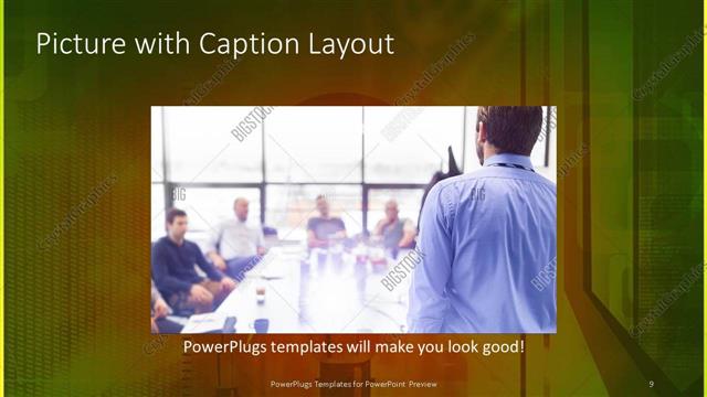 Picture with Caption presentation slide layout