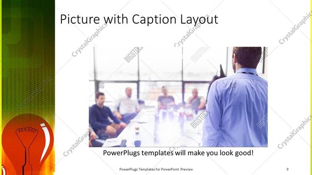Picture with Caption presentation slide layout