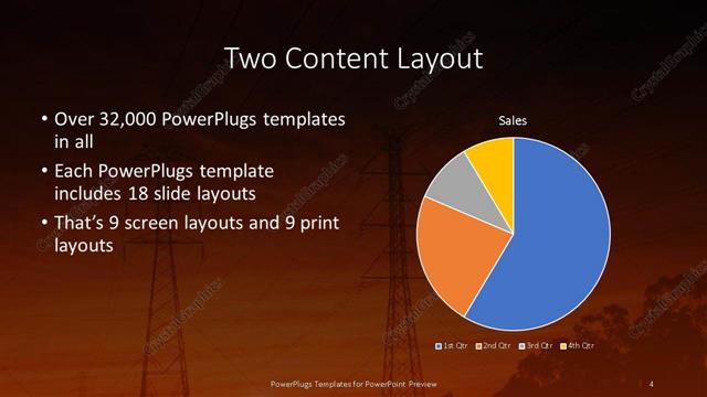 Two Content presentation slide layout