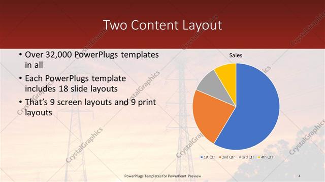 Two Content presentation slide layout