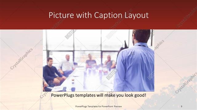 Picture with Caption presentation slide layout