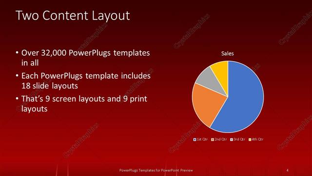 Two Content presentation slide layout