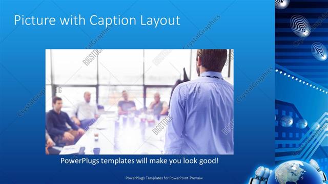 Picture with Caption presentation slide layout