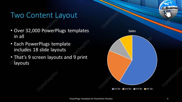 Two Content presentation slide layout