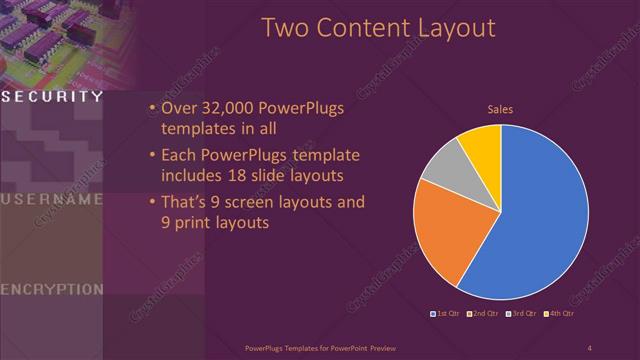 Two Content presentation slide layout