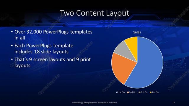 Two Content presentation slide layout