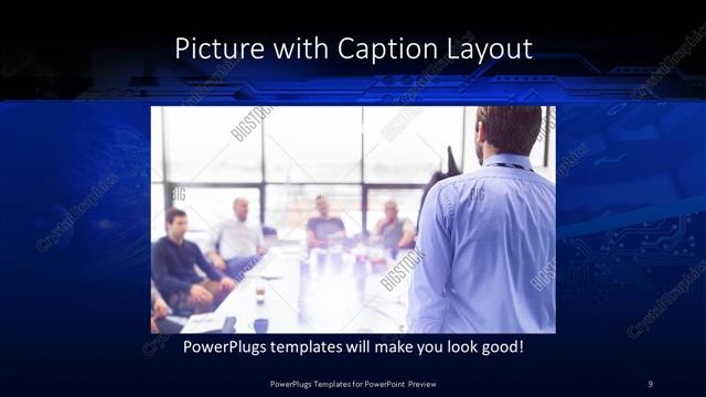 Picture with Caption presentation slide layout