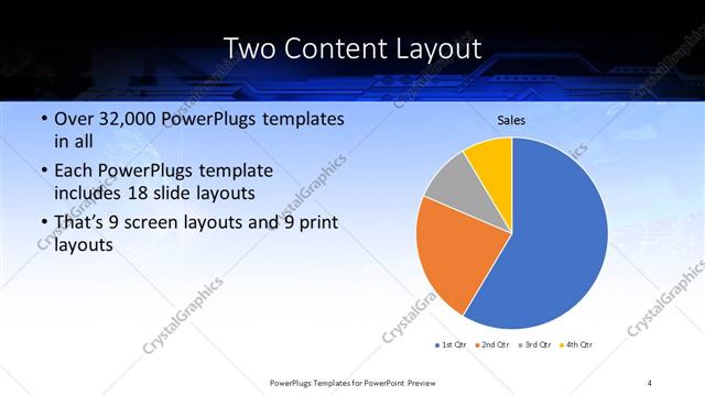 Two Content presentation slide layout