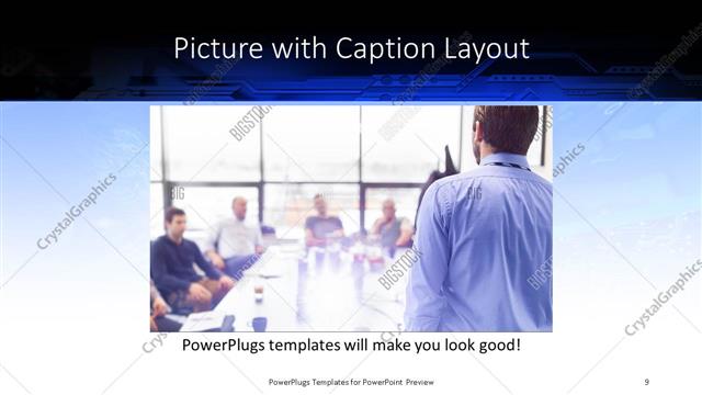 Picture with Caption presentation slide layout