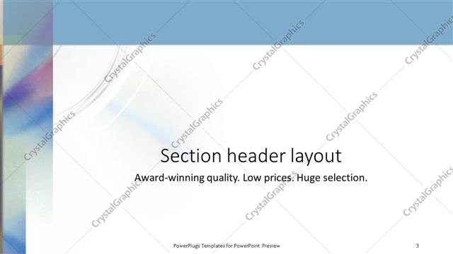 Section Header presentation slide layout