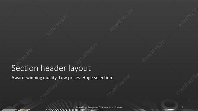Section Header presentation slide layout
