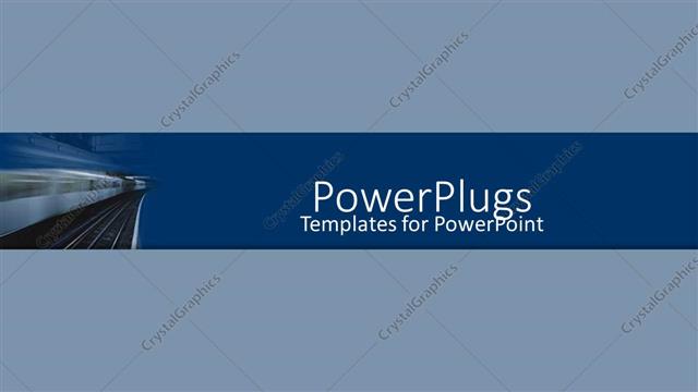  Presentation with urban train - An electronic train on the move