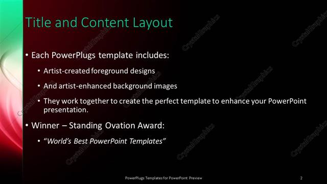 Title and Content presentation slide layout
