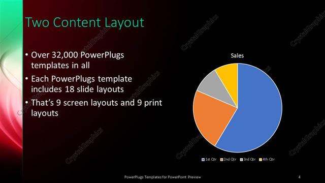 Two Content presentation slide layout