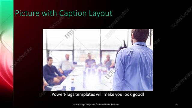 Picture with Caption presentation slide layout
