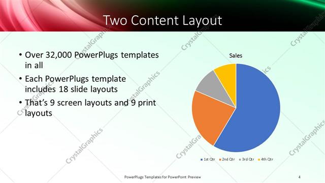 Two Content presentation slide layout