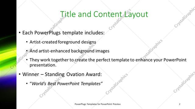 Title and Content presentation slide layout