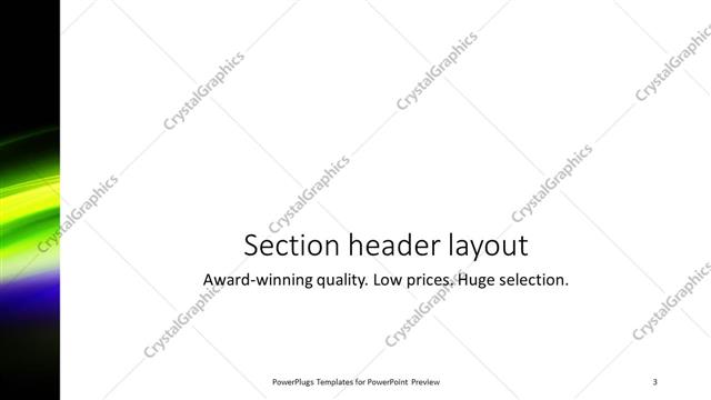 Section Header presentation slide layout