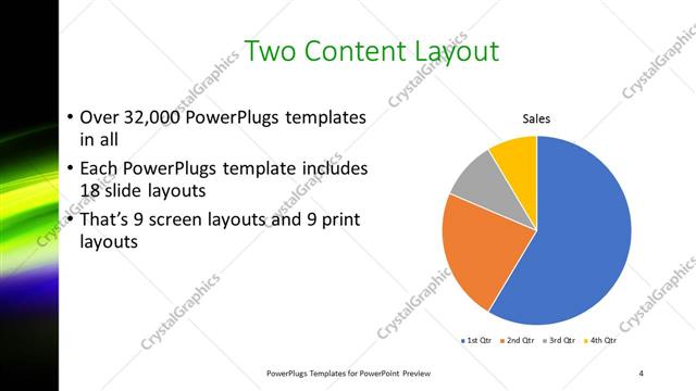 Two Content presentation slide layout