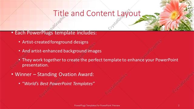 Title and Content presentation slide layout