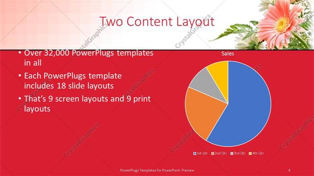 Two Content presentation slide layout