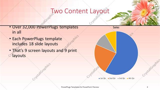 Two Content presentation slide layout