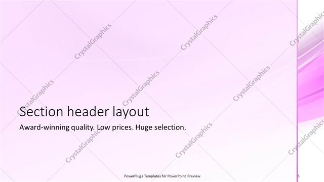 Section Header presentation slide layout