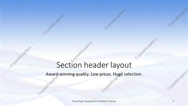 Section Header presentation slide layout